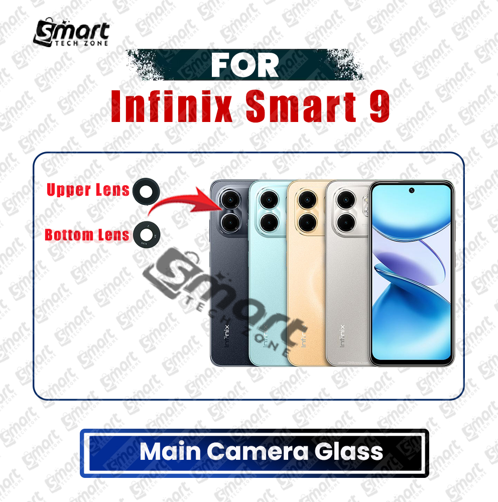 Camera Main Glass Lens for Infinix Smart 9 Replacement Part (Not Tempered Camera Glass Protector)