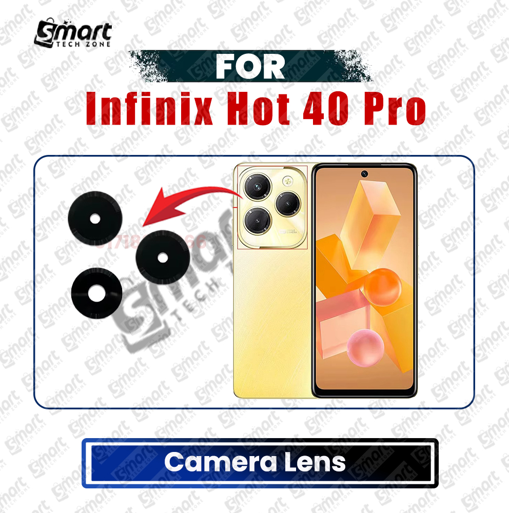 Back Rear Camera Lens Glass Compatible with Infinix Hot 40 Pro Camera Lens Glass Without Frame