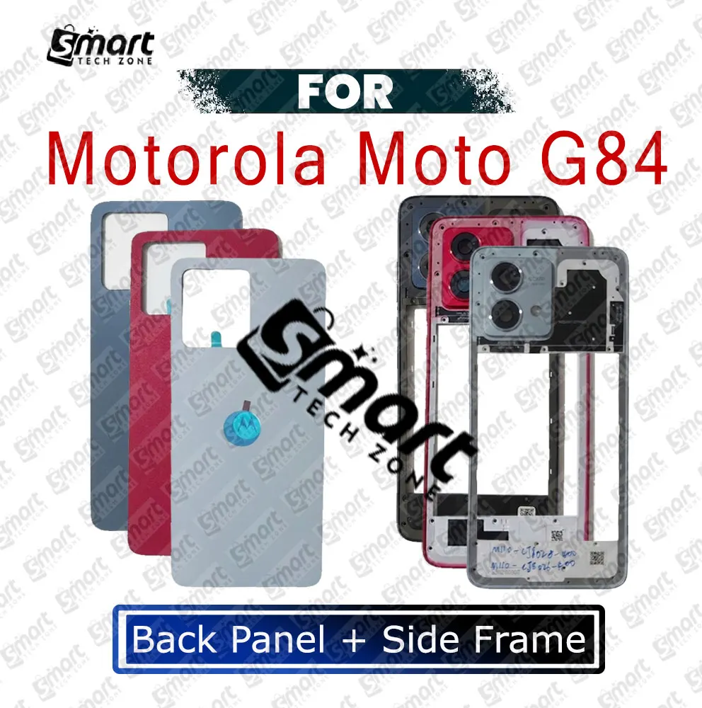 Motorola Moto G84 Back Panel Housing + Side Frame + Camera Glass + Outside Key (Plastic) Replacement | XT2347 XT2347-1 XT2347-2 | Exact Fit Replacement Parts Price in Bangladesh - Mobile.com.bd