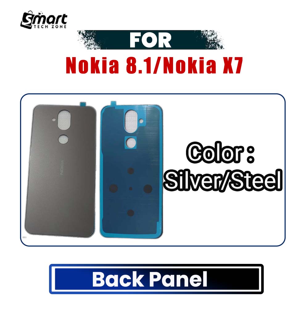 Nokia 8.1 / Nokia X7 Back Panel Glass | Battery Door Back Shell Replacement | TA-1099 TA-1113 TA-1115 TA-1119 TA-1121 TA-1128 TA-1131 | Exact Fit