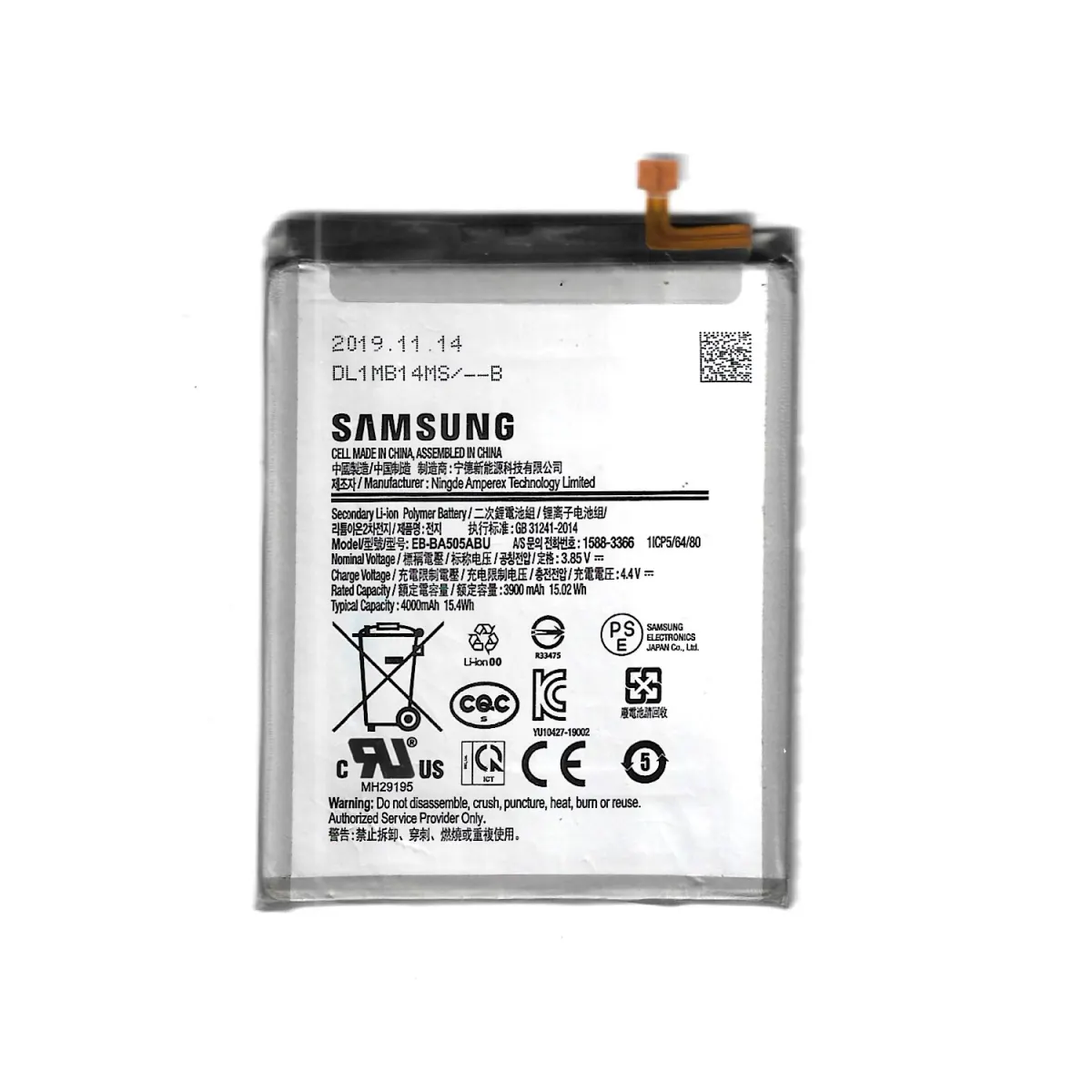 100% Set Origin Samsung Galaxy A50 Battery Replacement EB-BA505ABU