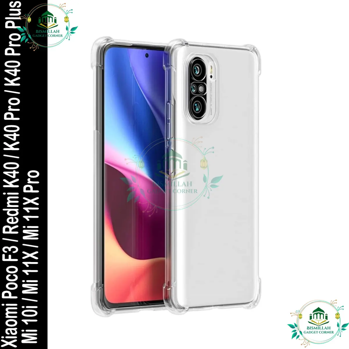 Transparent back cover For Xiaomi Poco F3 / Redmi K40 / Redmi K40 Pro / Redmi K40 Pro Plus /  Mi 10i / Mi 11X 5G / Mi 11X Pro Luxury transparent Protect Back Cover Soft Case