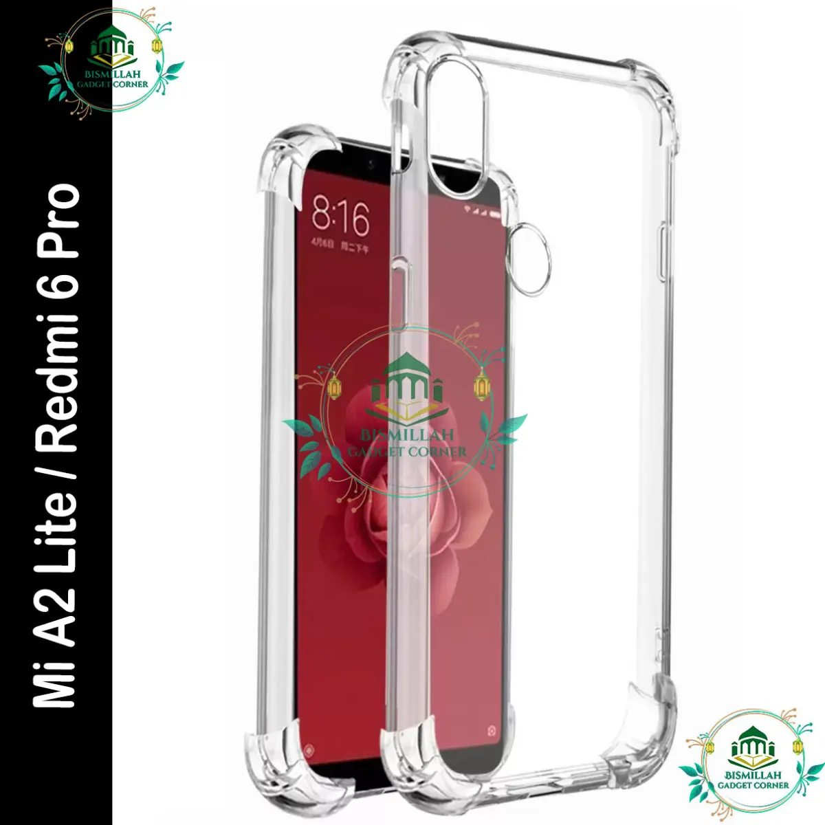 Original Transparent back cover For Xiaomi Mi A2 Lite / Redmi 6 Pro Luxury transparent Protect Back Cover Soft Case