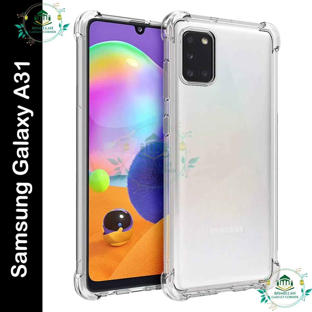 Transparent back cover For Samsung Galaxy A31 Luxury transparent Protect Back Cover Soft Case