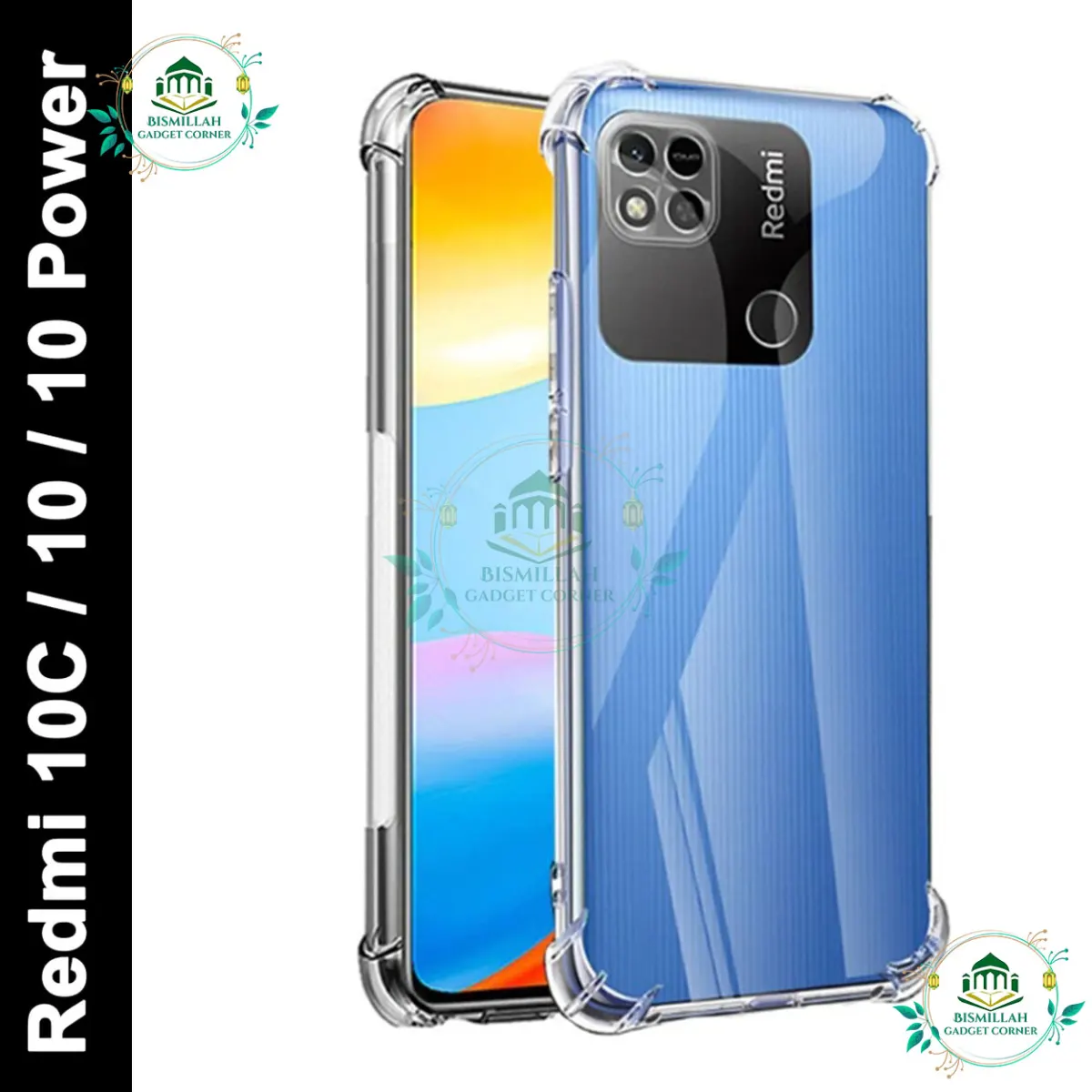 Transparent back cover For  Xiaomi Redmi 10C,, Xiaomi Redmi 10 Power Luxury transparent Protect Back Cover Soft Case
