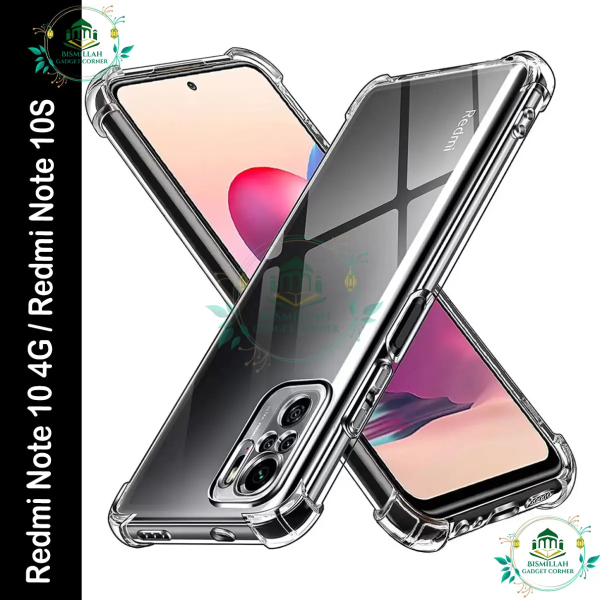 Transparent back cover For Xiaomi Redmi Note 10 4G / Xiaomi Redmi Note 10S Luxury transparent Protect Back Cover Soft Case - Price in Bangladesh