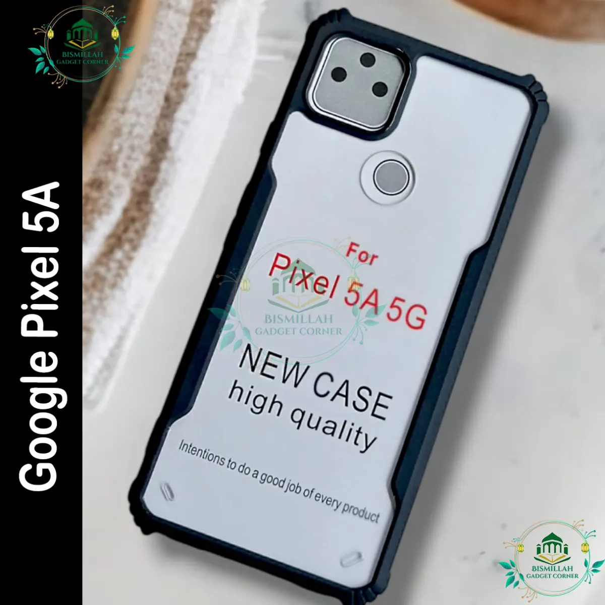 Xundd Back Cover for Google Pixel 5A 5G Transparent Hybrid Hard PC Back Bumper