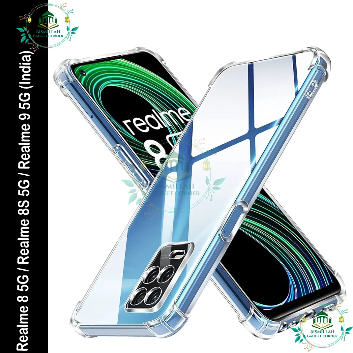 Transparent back cover For Realme 8 5G / Realme 8S 5G / Realme 9 5G (India) Luxury transparent Protect Back Cover Soft Case
