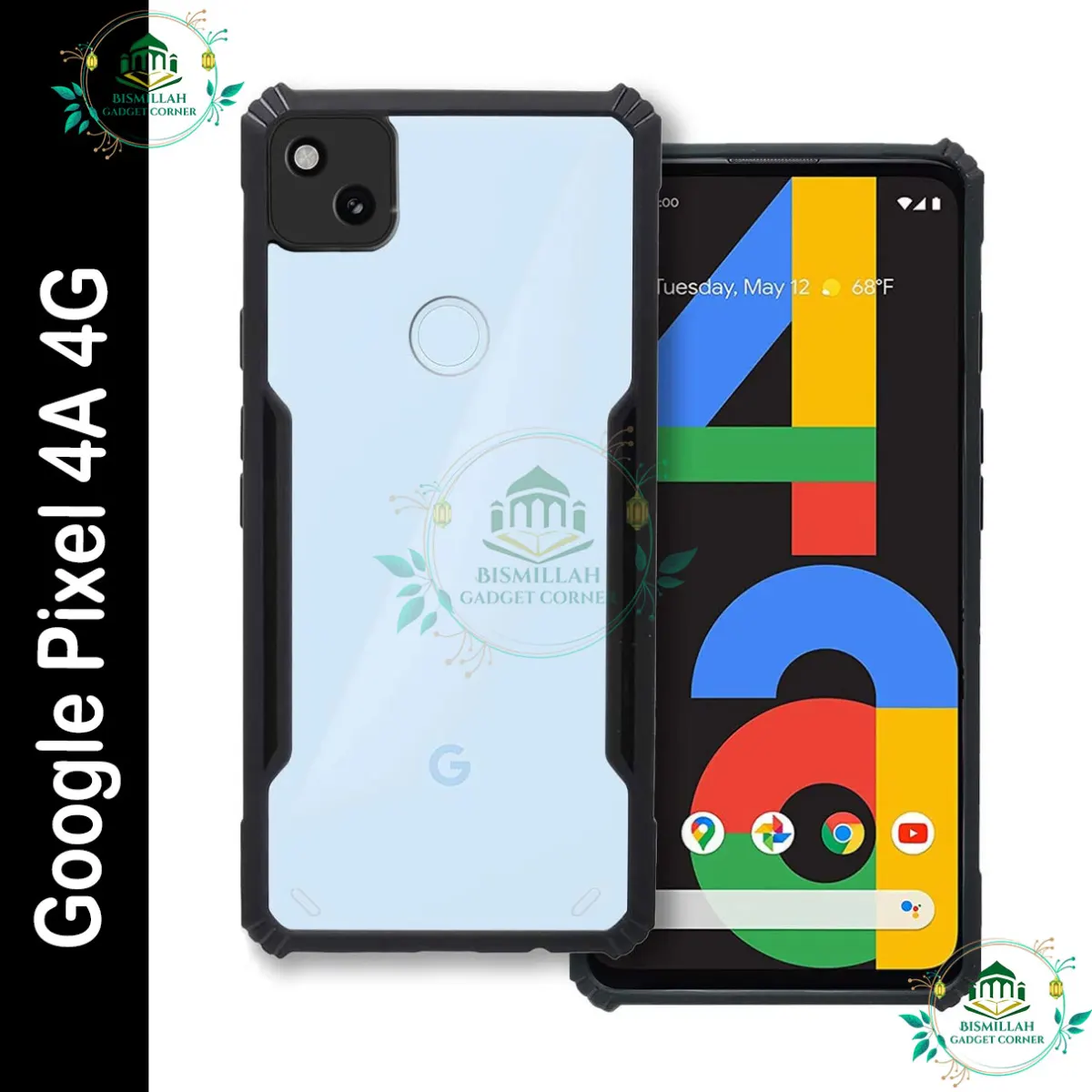 Xundd Back Cover for Google Pixel 4A 4G Transparent Hybrid Hard PC Back Bumper