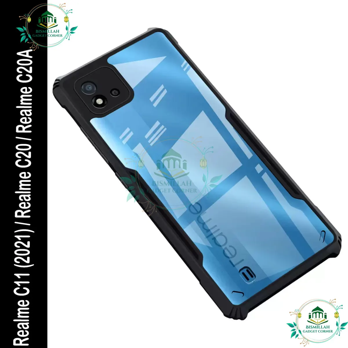 Xundd Back Cover for Realme C11 (2021) / Realme C20 / Realme C20A Transparent Hybrid Hard PC Back Bumper