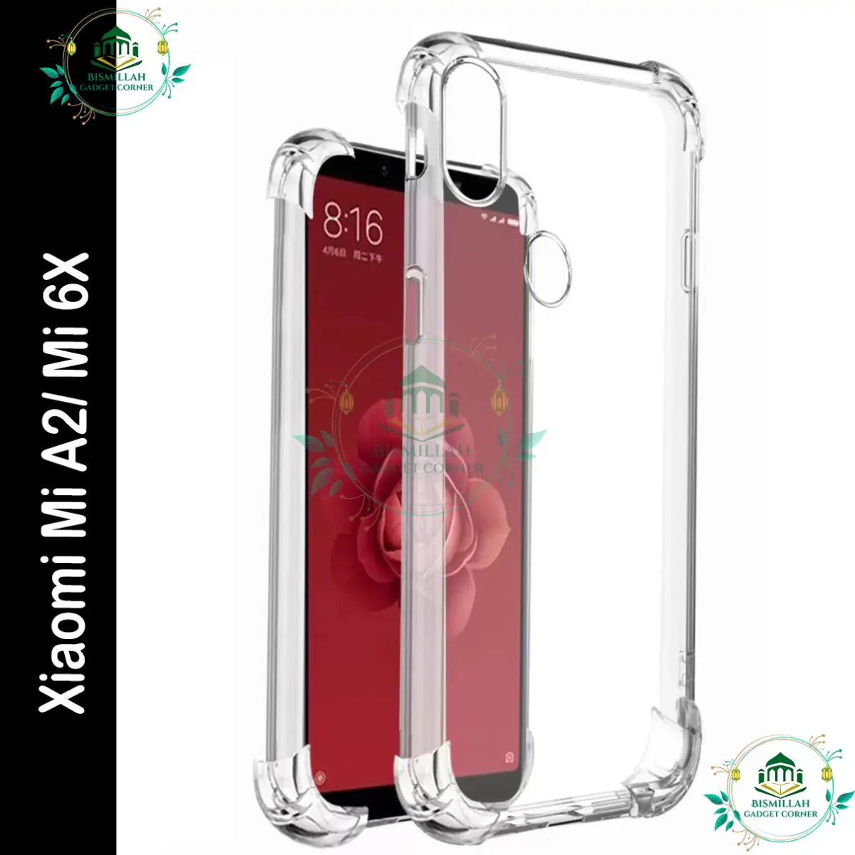 Transparent back cover For Xiaomi Mi A2 / Mi 6X Luxury transparent Protect Back Cover Soft Case