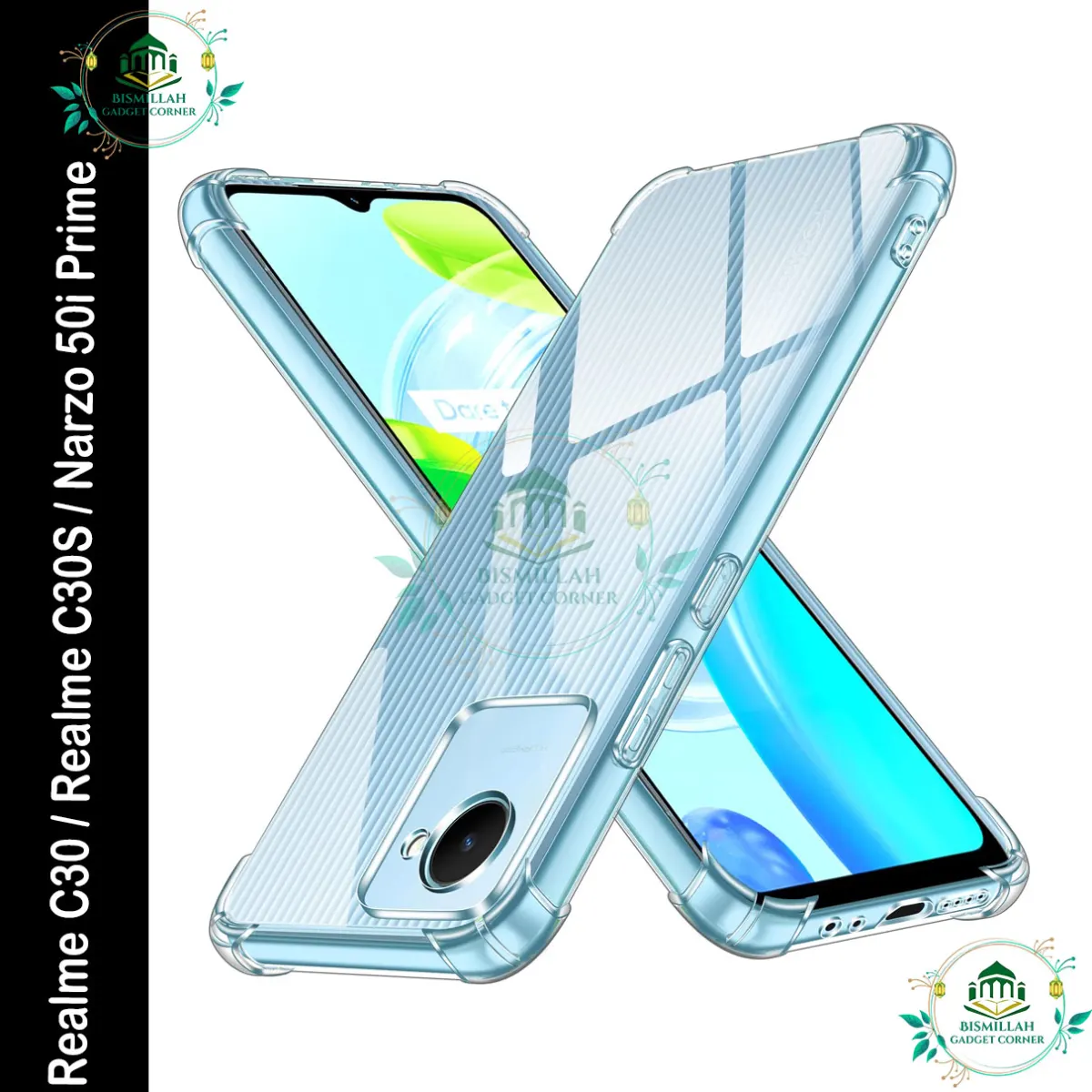 Transparent back cover For Realme C30 / Realme C30S / Narzo 50i Prime Luxury transparent Protect Back Cover Soft Case
