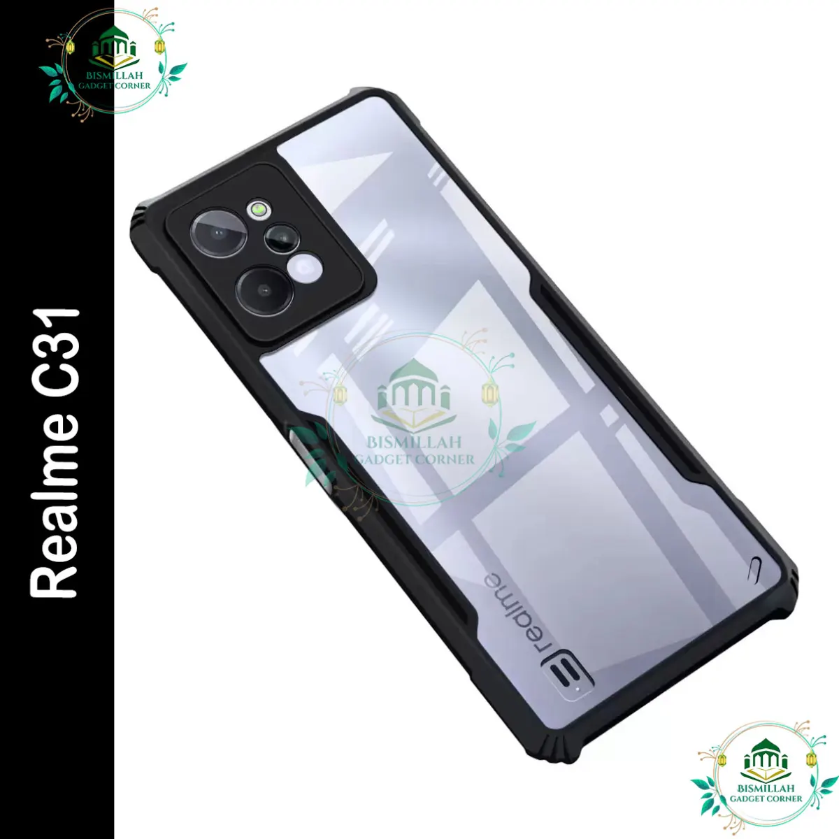 Xundd Back Cover for Realme C31 Transparent Hybrid Hard PC Back Bumper