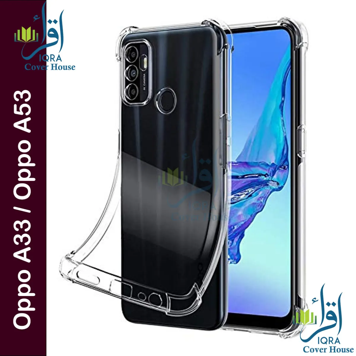Transparent back cover For Oppo A33 / Oppo A53 Luxury transparent Protect Back Cover Soft Case