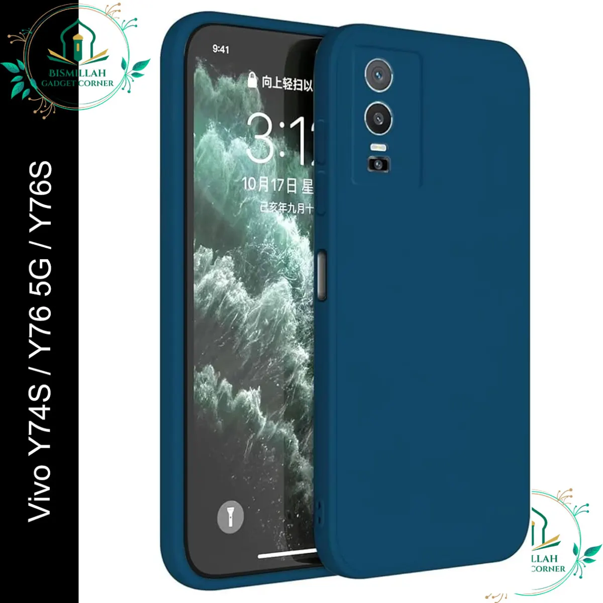 Original Premium Liquid Silicone Phone case for Vivo Y74s / Y76 5G / Y76s Liquid Silicon Mobile Back Case Soft Silicone Phone Cover