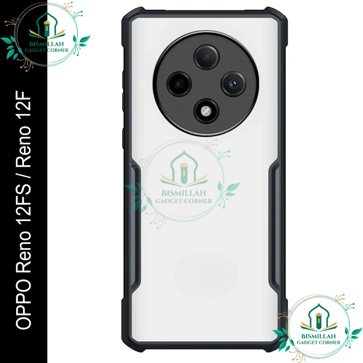 Xundd Back Cover for OPPO Reno12FS 5G / OPPO Reno12 F 5G Transparent Hybrid Hard PC Back Bumper