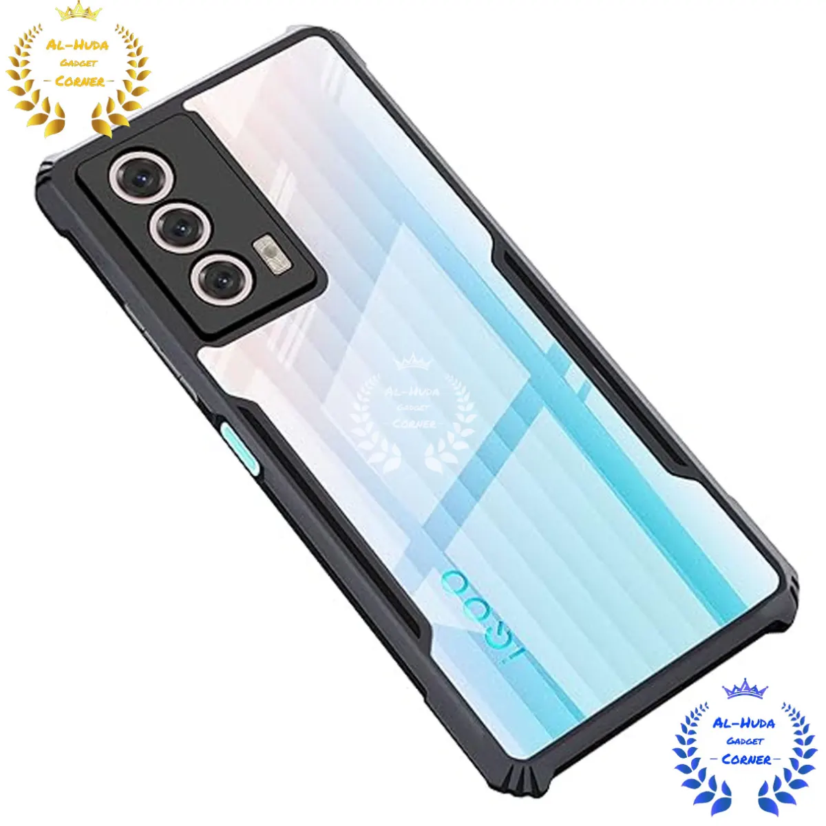 Xundd Back Cover for vivo iQOO Z5 5G Transparent Hybrid Hard PC Back Bumper