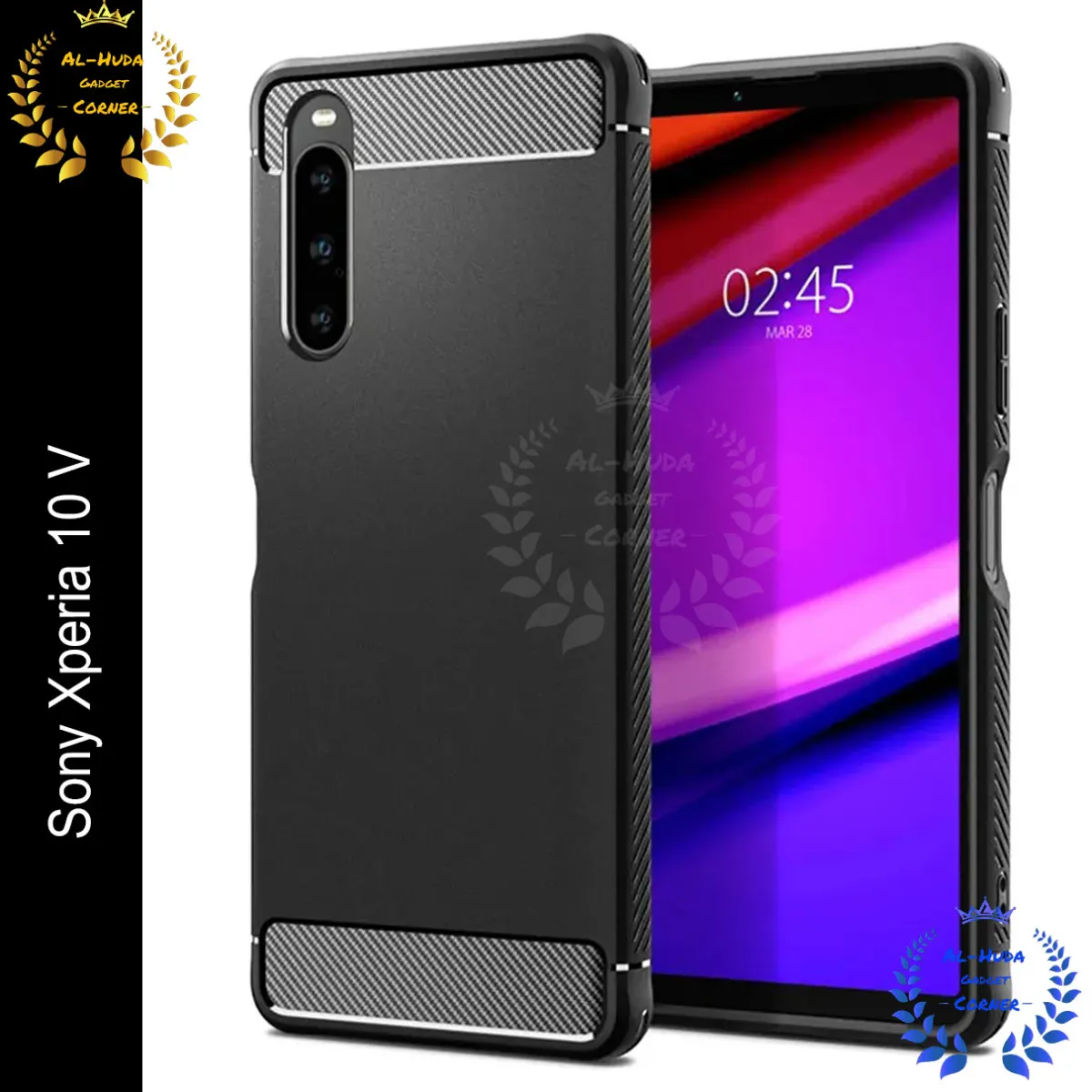 Spigen cover For Sony Xperia 10 V Carbon Fiber Back cover Soft Slim Fashion Non-Slip Protective Carbon Fiber Phone Case