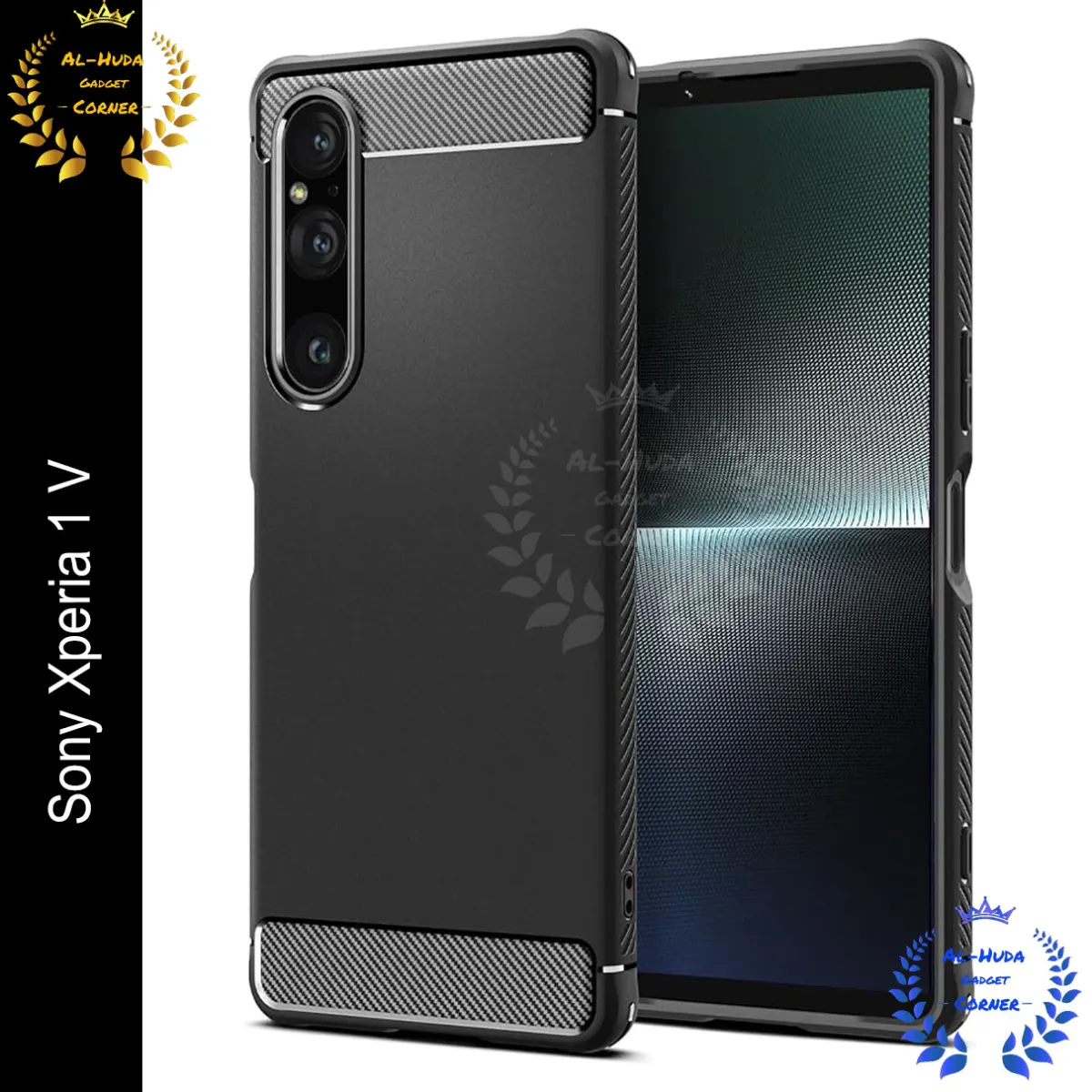 Spigen cover For Sony Xperia 1 V Carbon Fiber Back cover Soft Slim Fashion Non-Slip Protective Carbon Fiber Phone Case