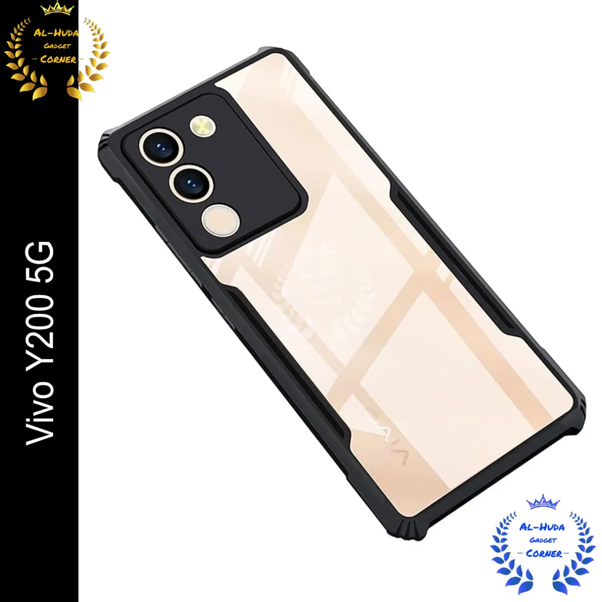 Xundd Back Cover for ViVo Y200 5G Transparent Hybrid Hard PC Back Bumper