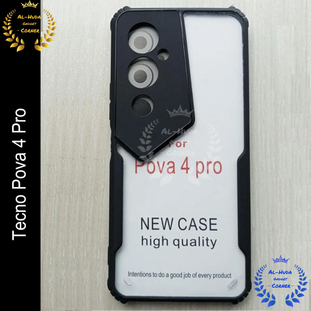 Xundd Back Cover for Tecno Pova 4 Pro Transparent Hybrid Hard PC Back Bumper