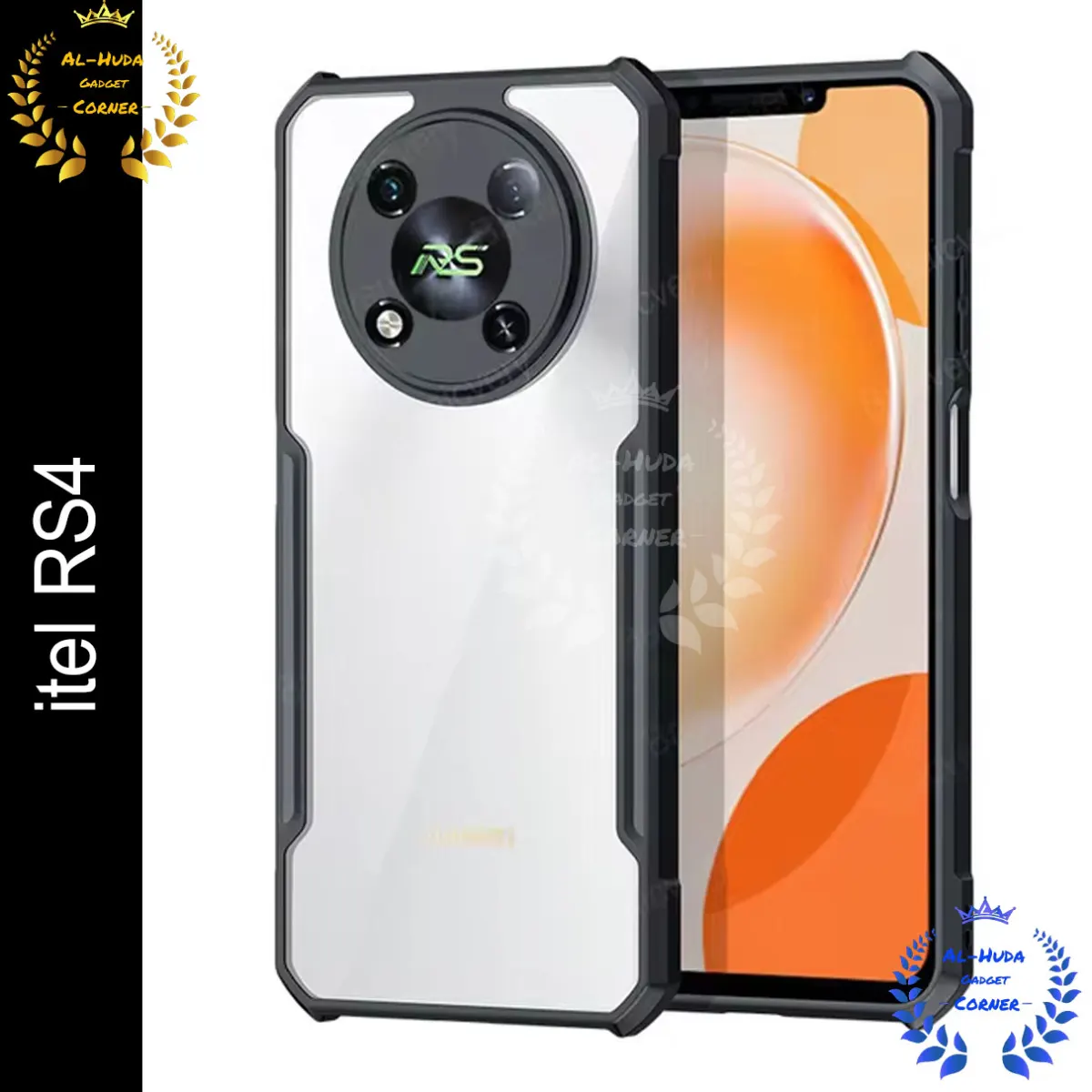 Xundd Back Cover for itel RS4 Transparent Hybrid Hard PC Back Bumper