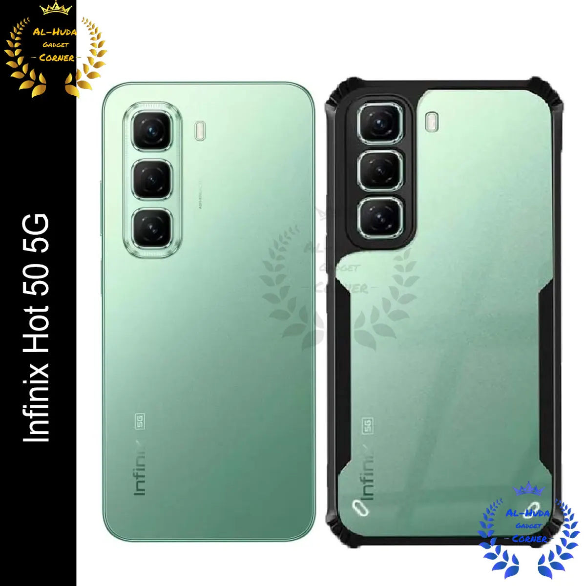 Xundd Back Cover for Infinix Hot 50 5G Transparent Hybrid Hard PC Back Bumper