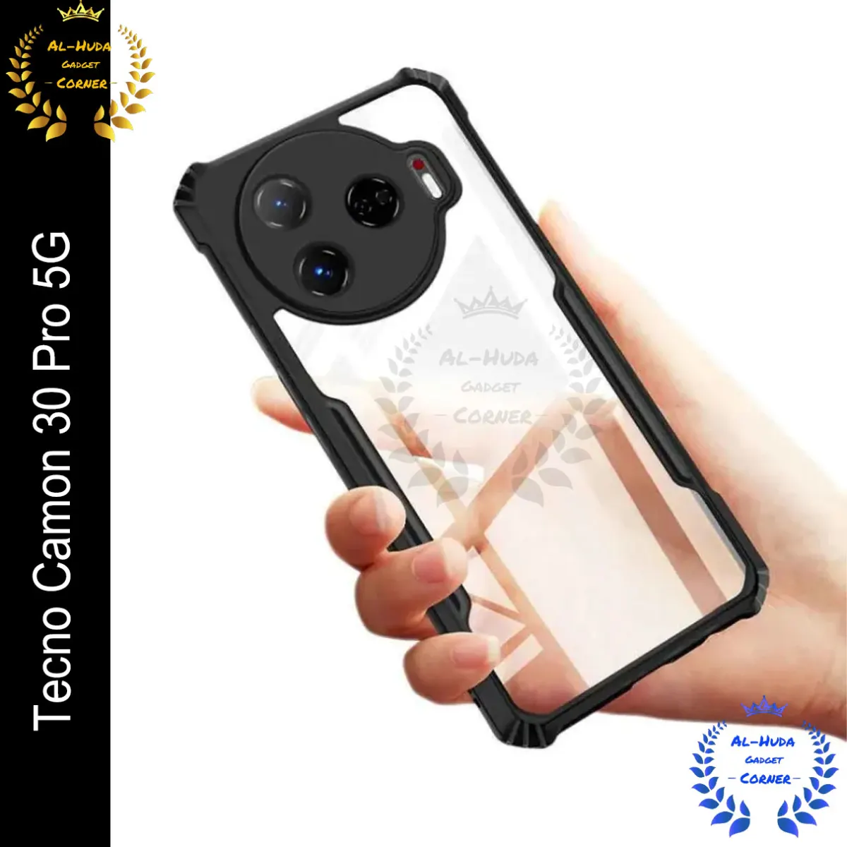 Xundd Back Cover for Tecno Camon 30 Pro 5G Transparent Hybrid Hard PC Back Bumper