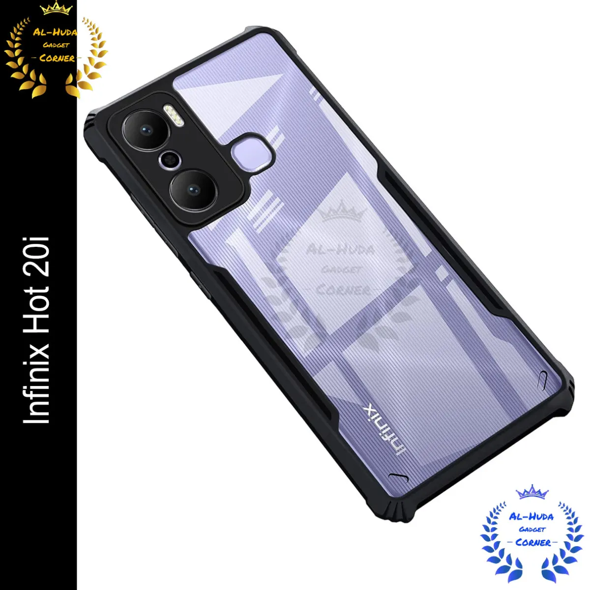 Xundd Back Cover for Infinix Hot 20i Transparent Hybrid Hard PC Back Bumper