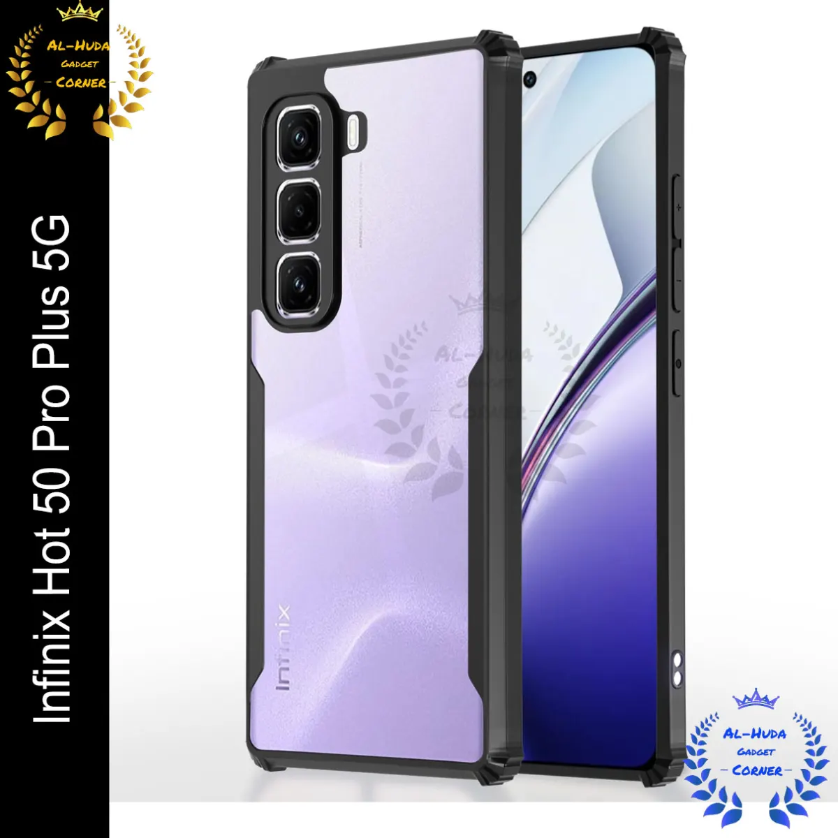 Xundd Back Cover for Infinix Hot 50 Pro Plus 5G Transparent Hybrid Hard PC Back Bumper (Best Quality)