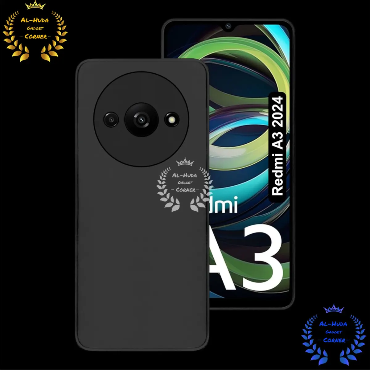 Shockproof & Transparent Crystal Clear Back Cover Case / Matte Protective Lens Flexible Back Cover for Xiaomi Redmi A3 2024 | Slim Silicone Cover with Soft Lining Shockproof Full Body Bumper Case