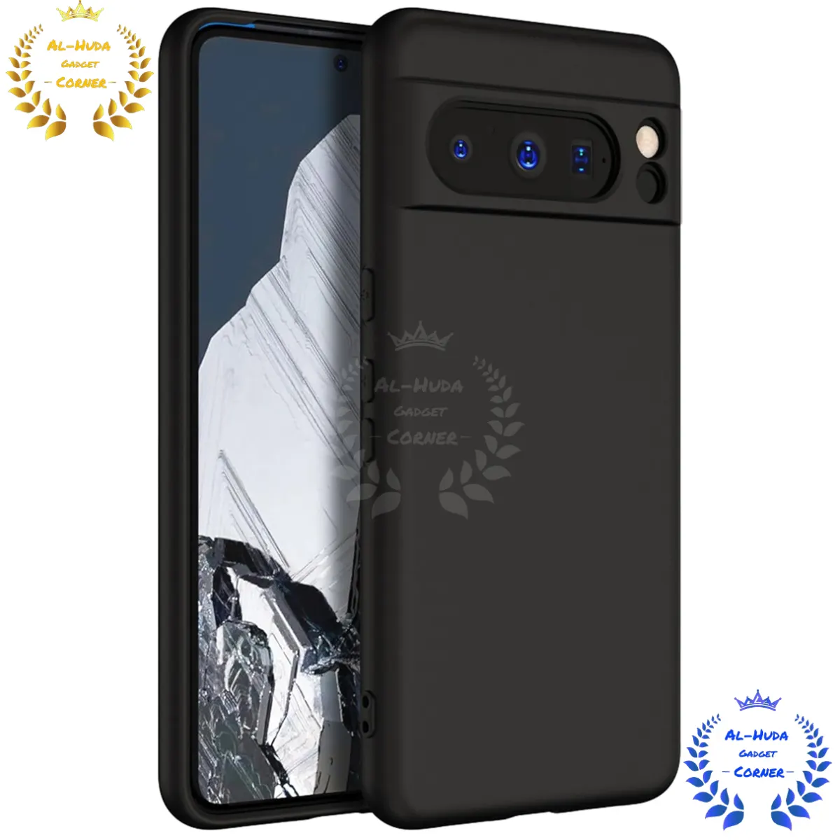 Shockproof & Transparent Crystal Clear Back Cover Case / Matte Protective Lens Flexible Back Cover for Google Pixel 8 Pro 5G | Slim Silicone Cover with Soft Lining Shockproof Full Body Bumper Case