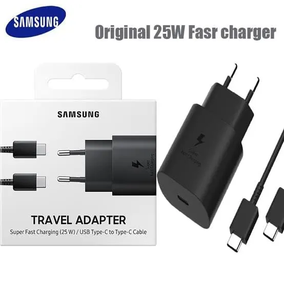 Original Samsung 25W Super fast charger with C to C cable