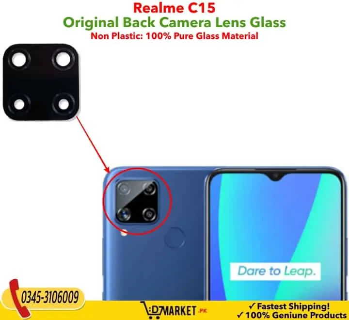 For Realme C15 camera main glass Rear Facing Camera Glass Lens Replacement - Price in Bangladesh
