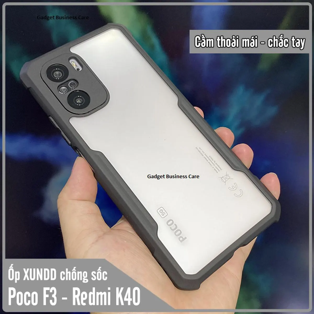 Original For Xiaomi Poco F3 / K40 / K40 pro Transparent CXunddo Shockproof Back Cover Phone Case