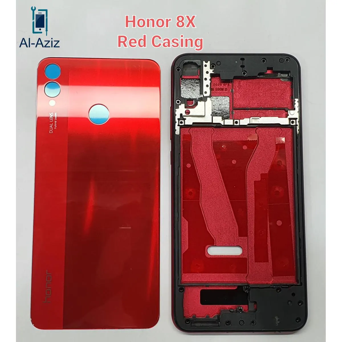 Honor 8x সম্পূর্ণ হাউজিং কেসিং ব্যাক কভার মাঝারি ফ্রেম lcd ফ্রেম প্রতিস্থাপন