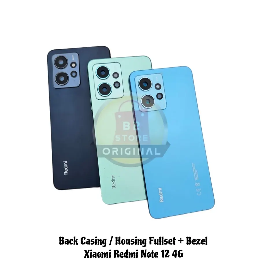 Original Housing Back Casing Kesing Fullset + Bazel Xiaomi Redmi Note 12 4G