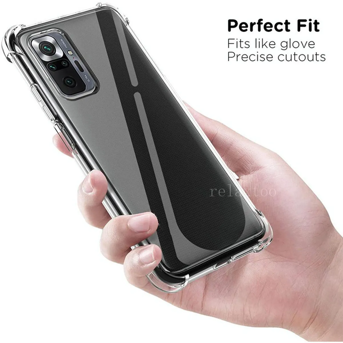 For Xiaomi Redmi Note 10 Pro Max / Note 10 Pro Premium Silicone Case Crystal Clear Soft TPU Ultra-Thin Transparent Flexible Protective Mobile Phone Back Cover