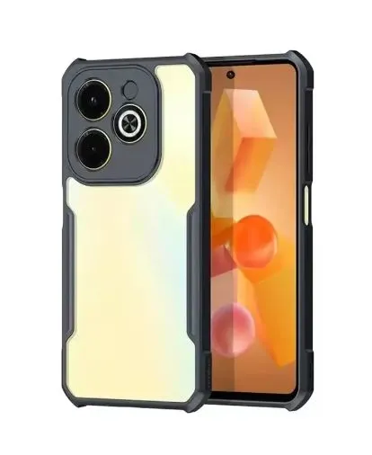 Xundd Back Cover for Infinix Hot 40i Transparent Hybrid Hard PC Back Bumper