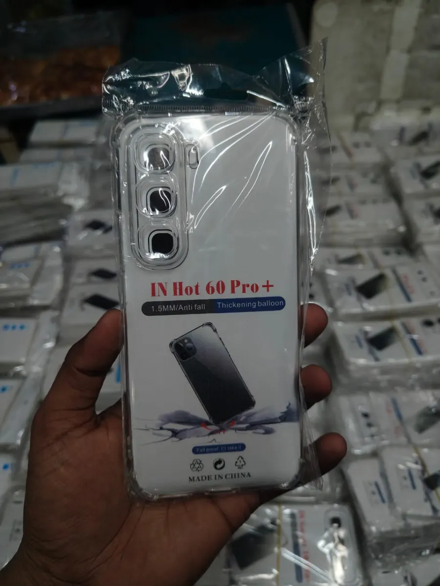 Transparent back cover For infinix Hot 60 Pro Plus + Luxury transparent Protect Back Cover Soft Case - Price in Bangladesh