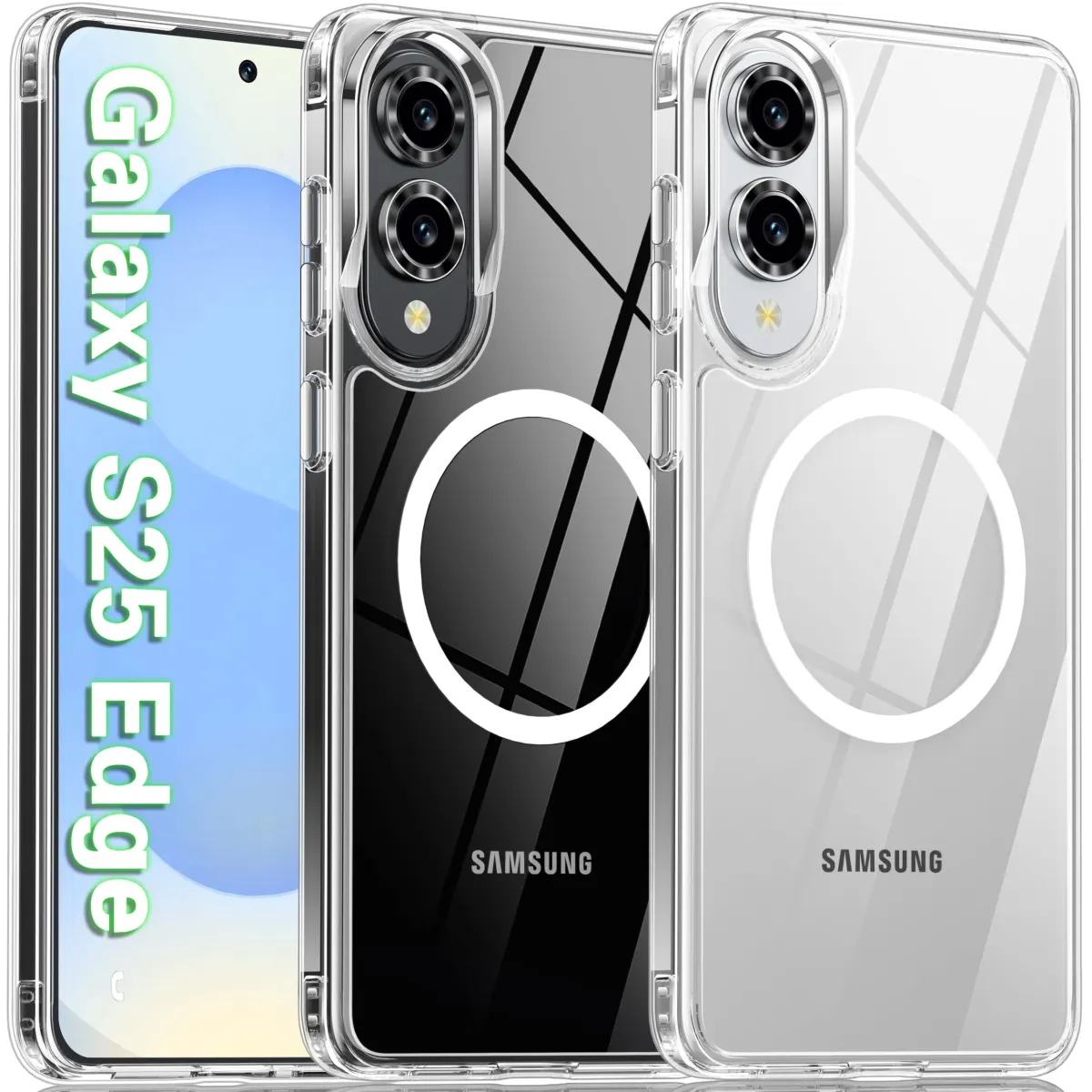 Transparent Back Cover For Samsung S25 EDGE Anti Yellow Cover ( Mobile Cover )