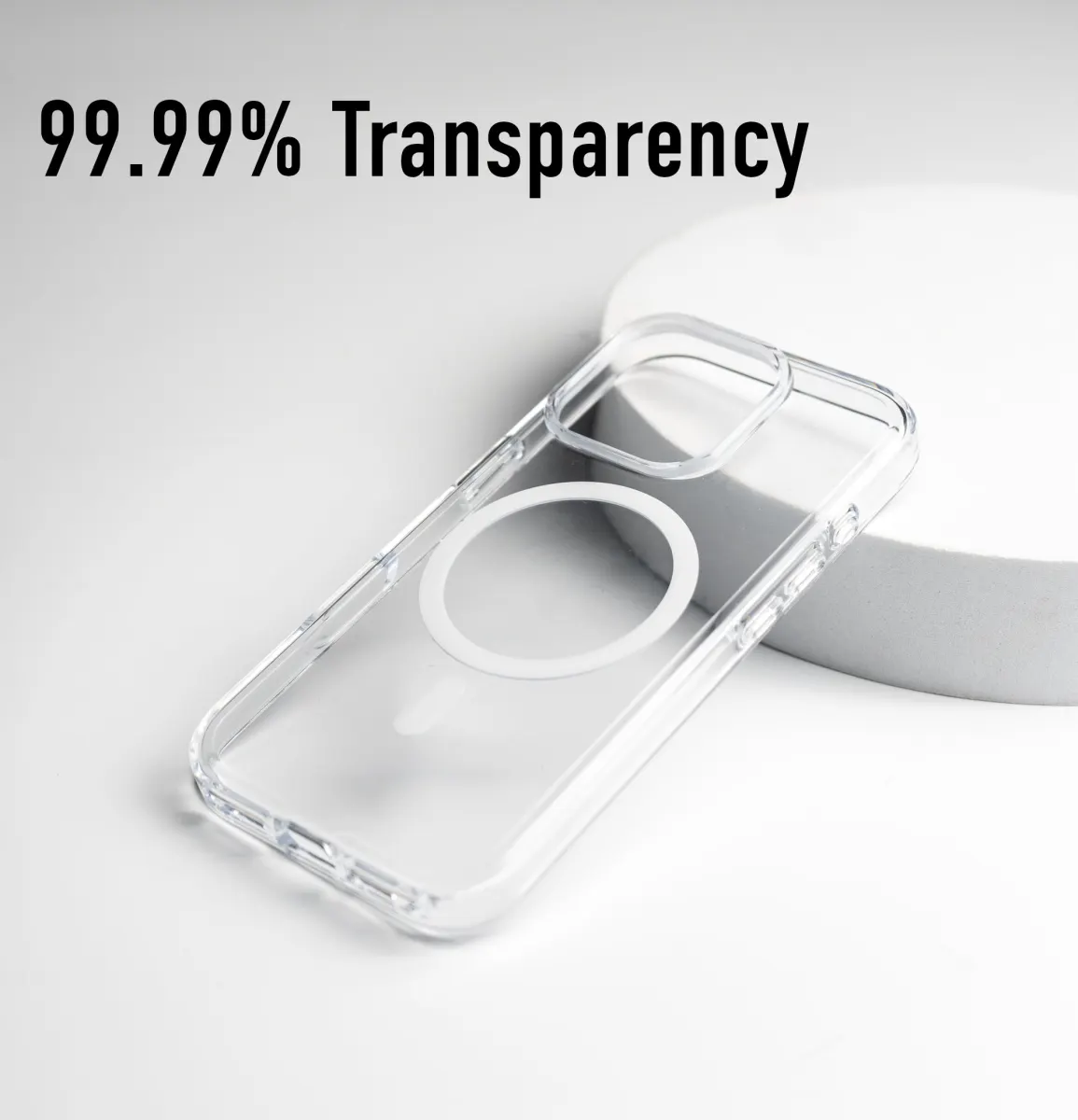 Transparent Back Cover For iPhone 15 PLUS Anti Yellow Cover ( Mobile Cover )