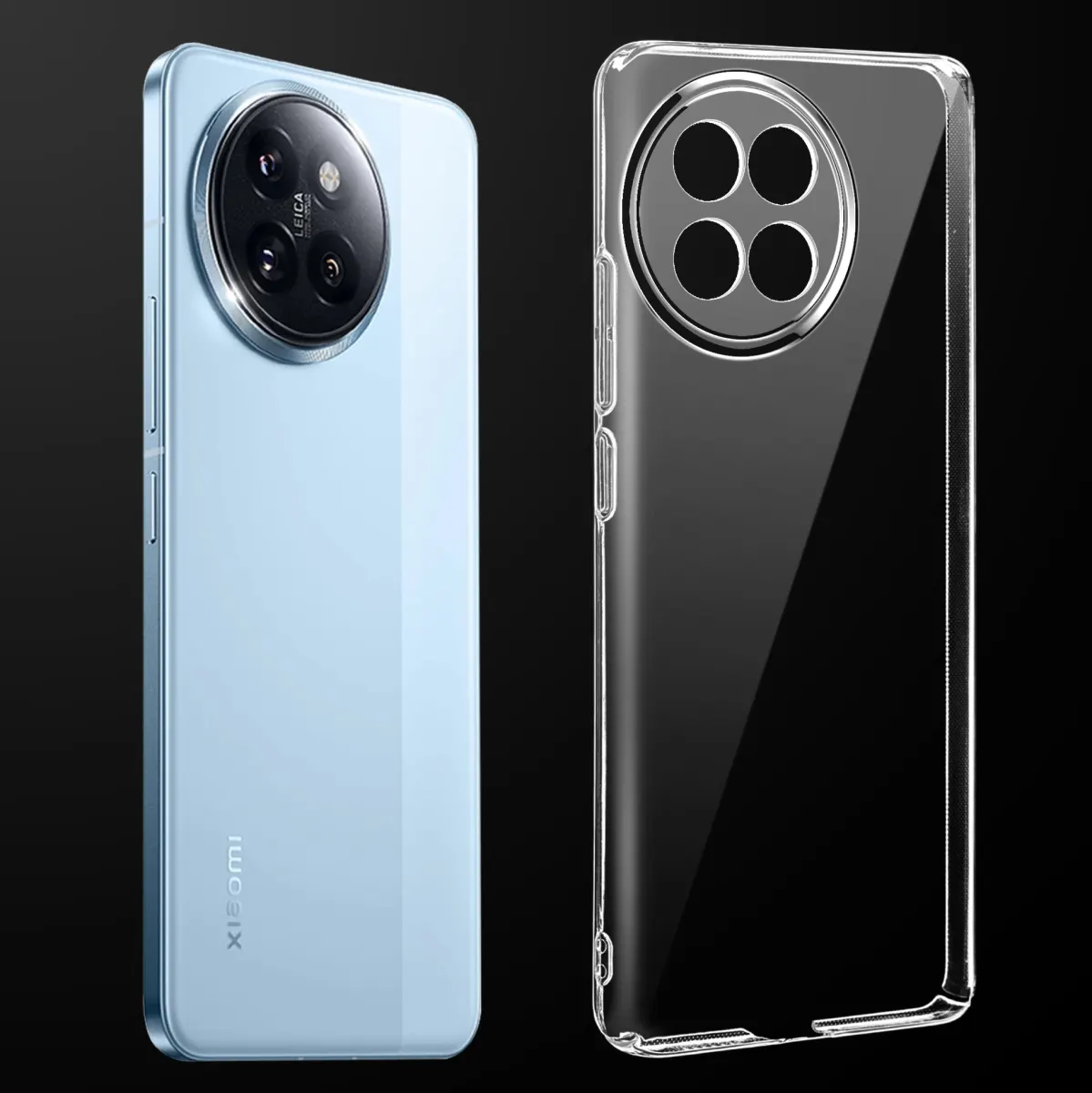 Transparent Back Cover For MI 14 CIVI Anti Yellow Cover ( Mobile Cover )