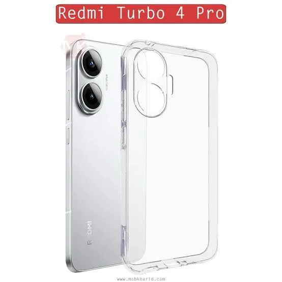 Transparent Back Cover For REDMI TURBO 4 PRO 5G Anti Yellow Cover ( Mobile Cover )