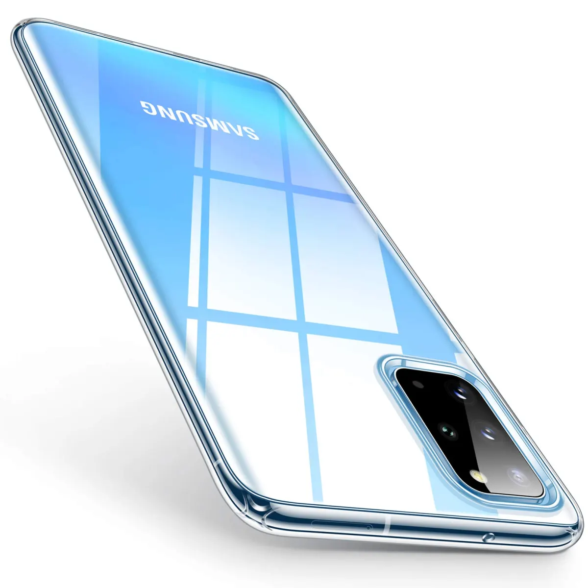 Transparent Back Cover For Samsung S20 PLUS Anti Yellow Cover ( Mobile Cover )