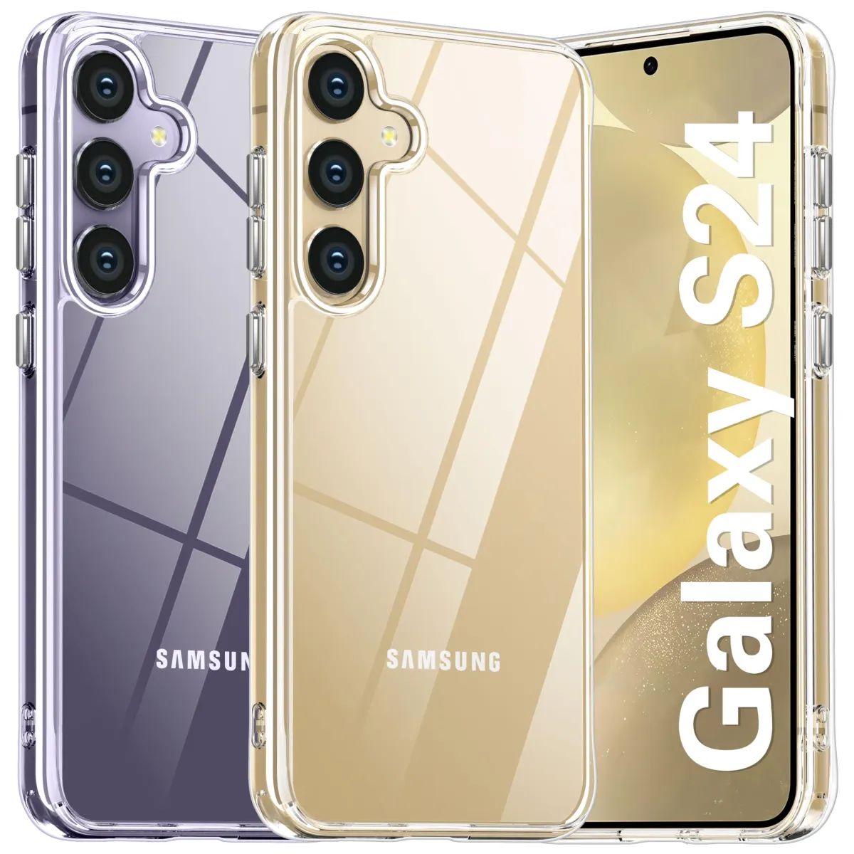 Transparent Back Cover For Samsung S24 Anti Yellow Cover ( Mobile Cover )