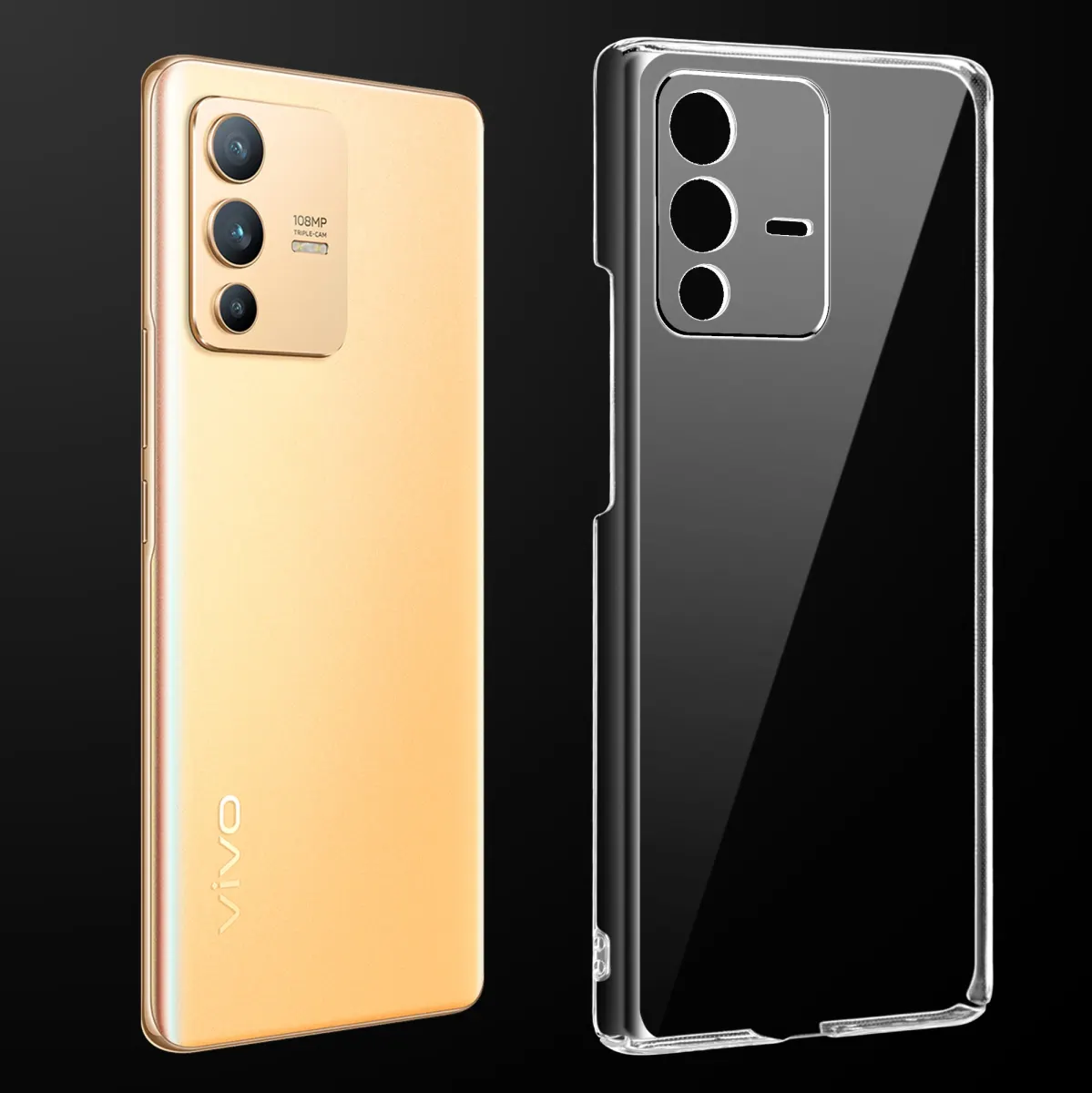 Transparent Back Cover For Vivo V23 5G Anti Yellow Cover ( Mobile Cover )