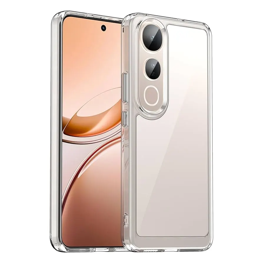 Transparent Back Cover For Vivo V50 LITE Anti Yellow Cover ( Mobile Cover )