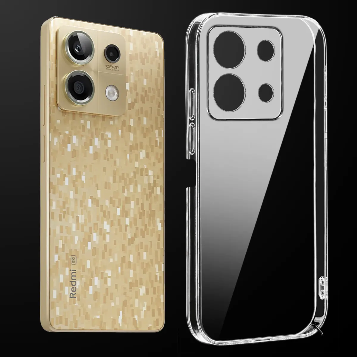 Transparent Back Cover For REDMI NOTE 13 PRO 5G Anti Yellow Cover ( Mobile Cover )