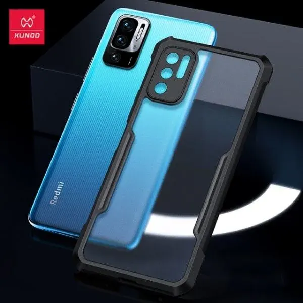 Xundd Back Cover for Redmi Note 10 5G Transparent Hybrid Hard PC Back Bumper